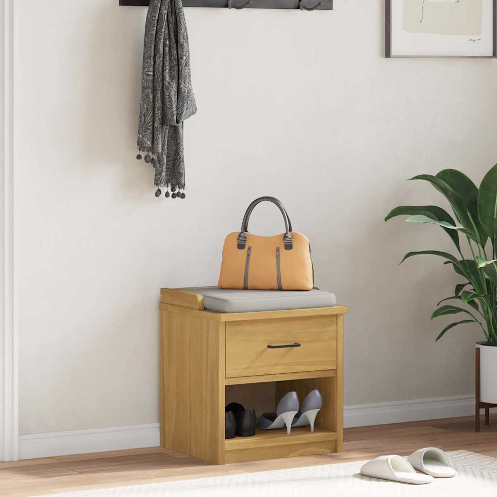 vidaXL Bancă pentru hol „SANDNES” 45x40x50 cm din lemn masiv de pin