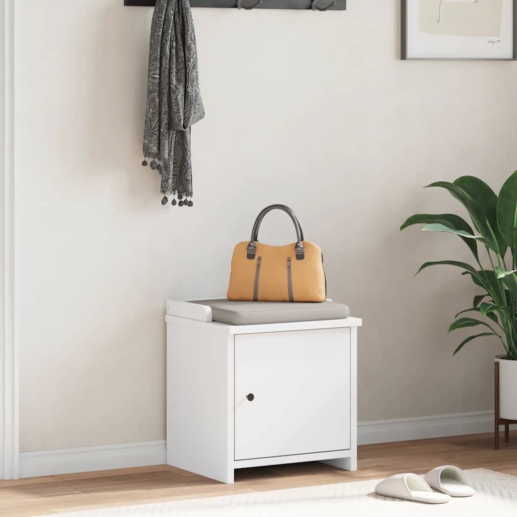vidaXL Gangbankje SANDNES wit 45x40x50 cm massief grenenhout afbeelding