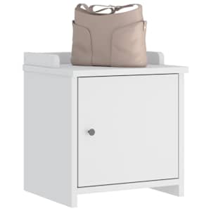 klop v preddverju "SANDNES" bela 45x40x50 cm masivni les bor