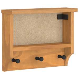 vidaXL Seinale paigaldatav nagi SANDNES 45x12x35 cm t&auml;ispuidust m&auml;nd