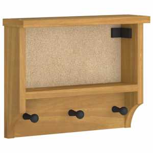 vidaXL Seinale paigaldatav nagi SANDNES 45x12x35 cm t&auml;ispuidust m&auml;nd