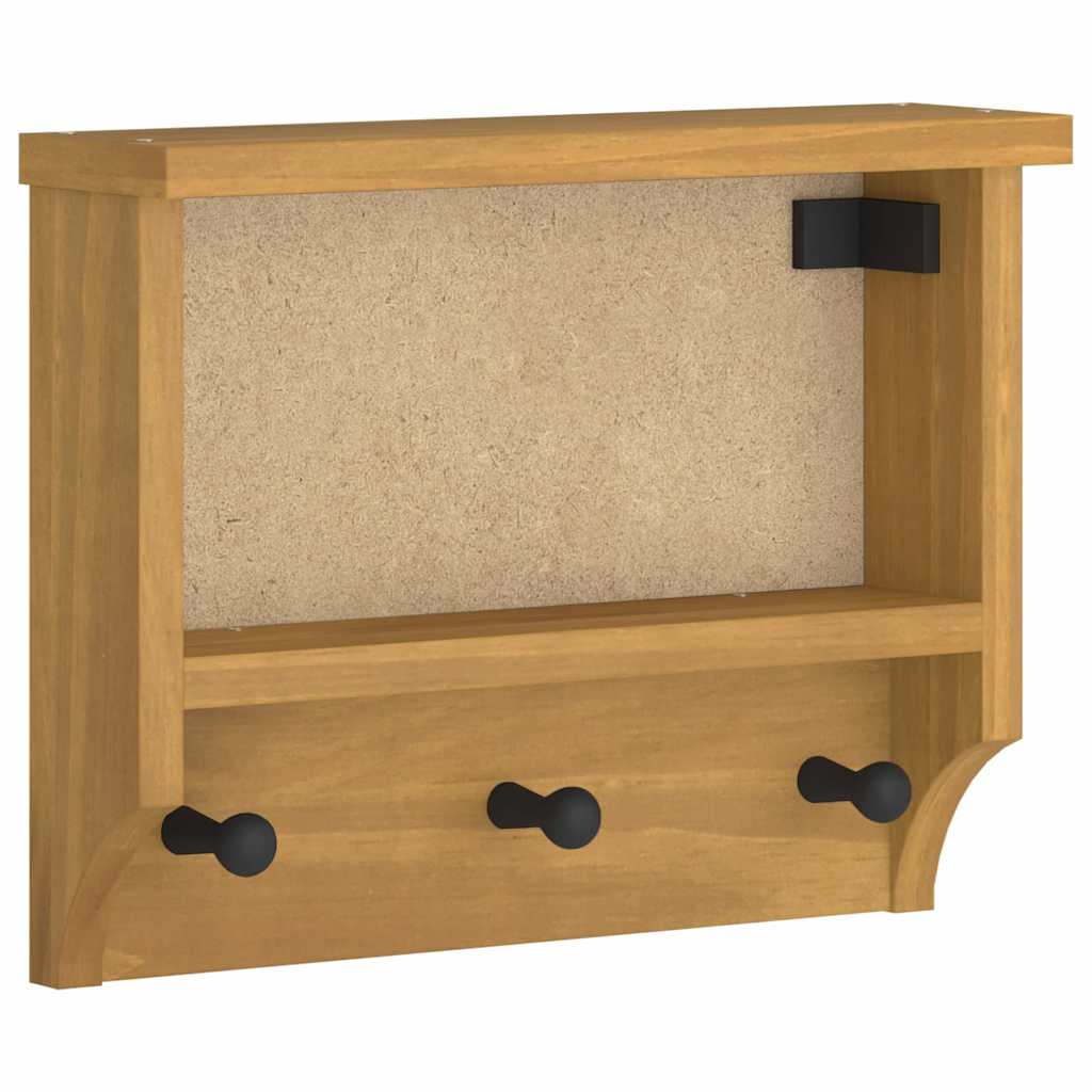 vidaXL Nástěnný věšák na kabáty SANDNES 45x12x35 cm borovicový masiv