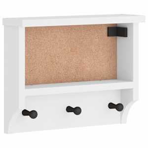 vidaXL Seinale paigaldatav nagi SANDNES Valge 45x12x35 cm