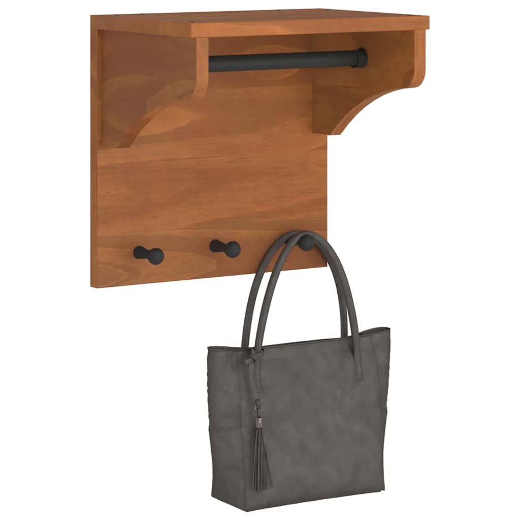 vidaXL Wandgarderobe SANDNES 43x30x42 cm Massivholz Kiefer
