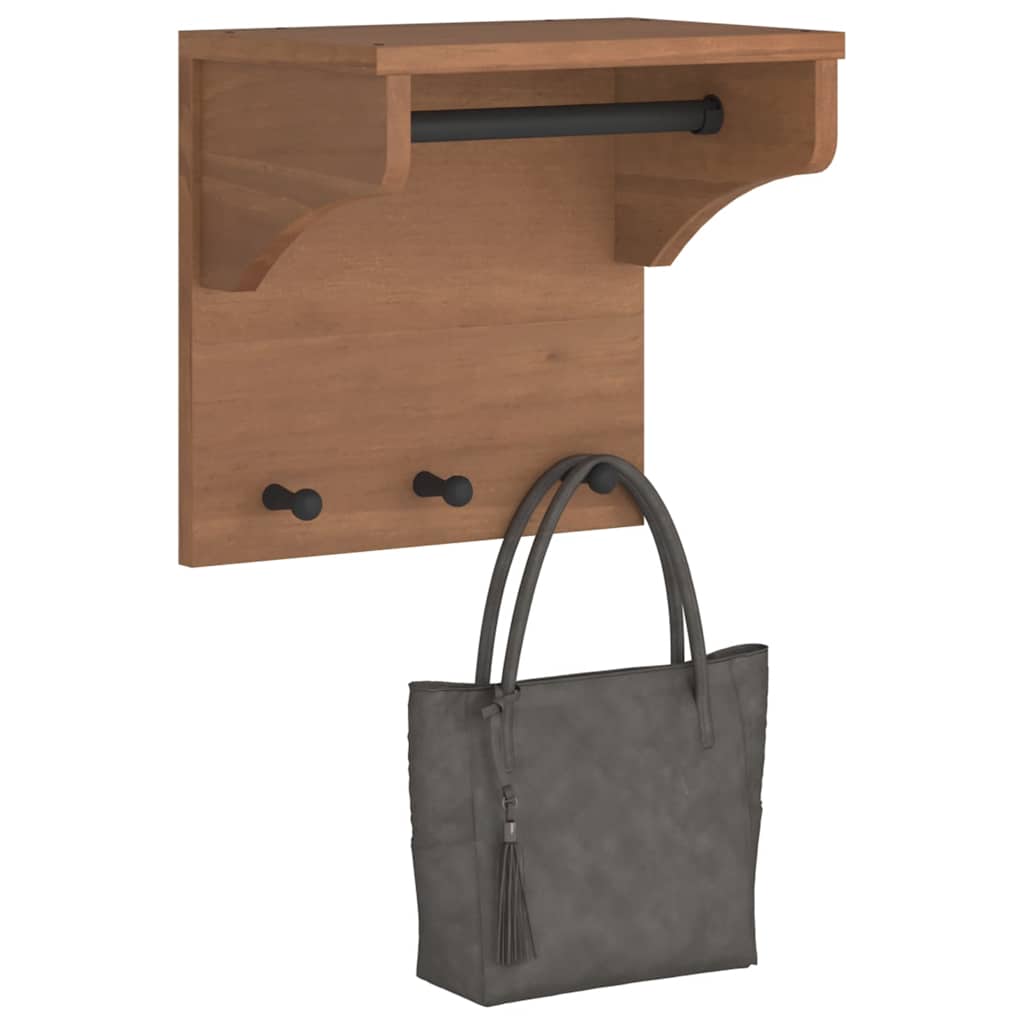 vidaXL Wandgarderobe SANDNES 43x30x42 cm Massivholz Kiefer