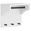 vidaXL Seinale paigaldatav nagi SANDNES Valge 43x30x42 cm