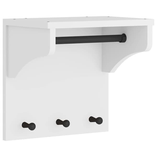 vidaXL Seinale paigaldatav nagi SANDNES Valge 43x30x42 cm
