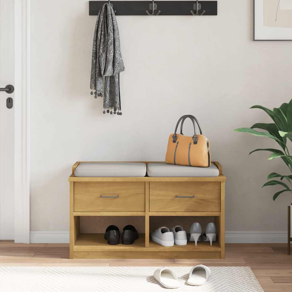 Thumbnail - vidaXL Flurbank SANDNES 87x40x50 cm Massivholz Kiefer