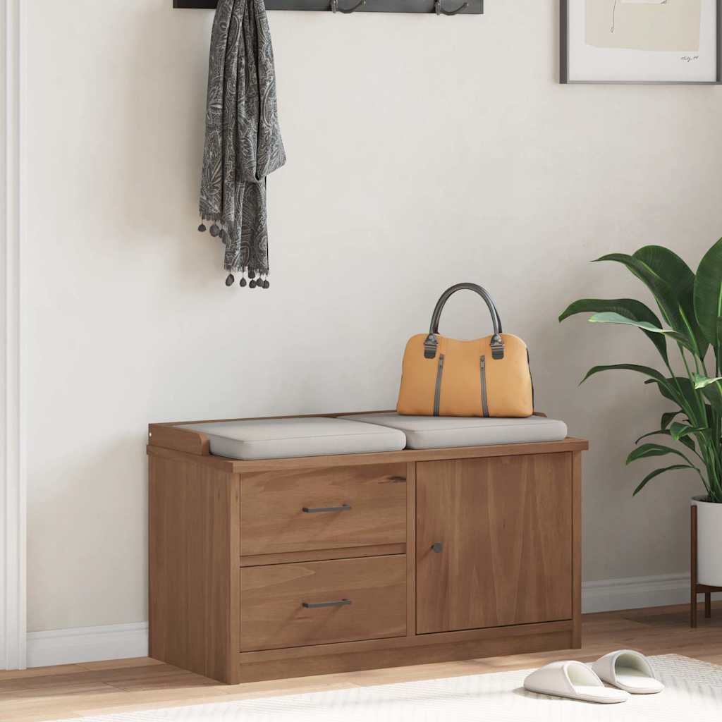 vidaXL Gangbankje SANDNES 87x40x50 cm massief grenenhout afbeelding