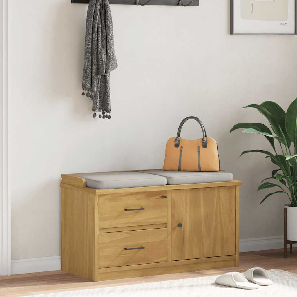 vidaXL Bancă pentru hol „SANDNES” 87x40x50 cm din lemn masiv de pin