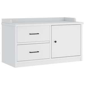 vidaXL esiku pink SANDNES valge 87x40x50 cm t&auml;ispuidust m&auml;nd