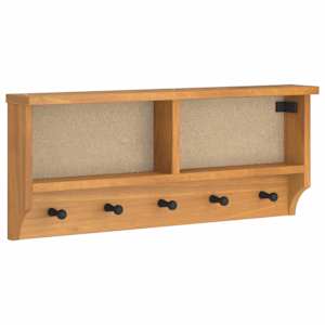 vidaXL Seinale paigaldatav nagi SANDNES 87x12x35 cm t&auml;ispuidust m&auml;nd