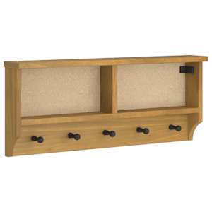 vidaXL Seinale paigaldatav nagi SANDNES 87x12x35 cm t&auml;ispuidust m&auml;nd