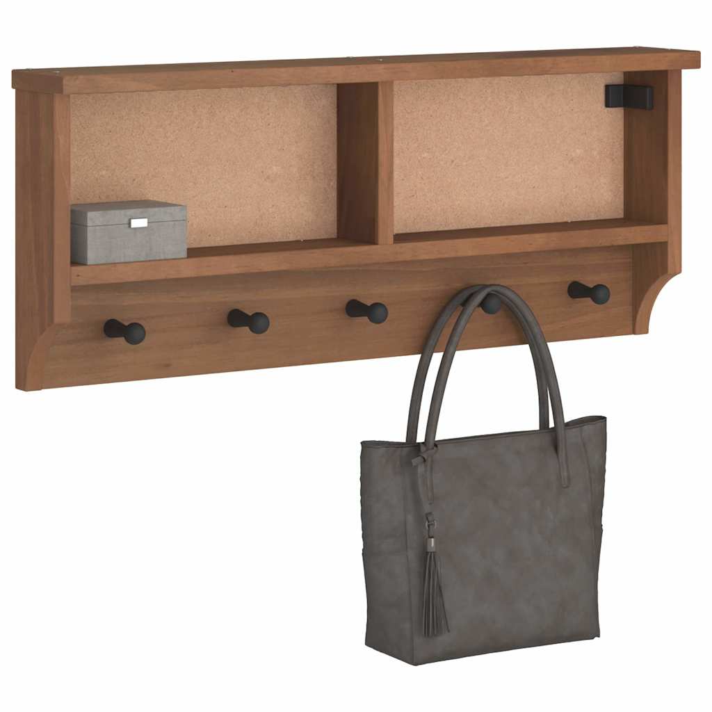 vidaXL Wandgarderobe SANDNES 87x12x35 cm Massivholz Kiefer