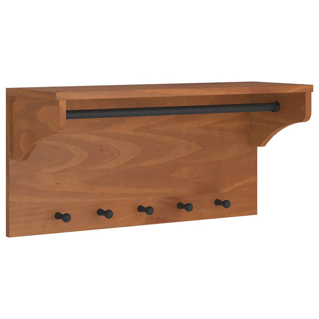 Thumbnail - vidaXL Wandgarderobe SANDNES 87x30x42 cm Massivholz Kiefer
