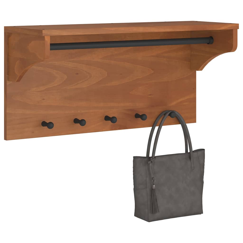 vidaXL Wandgarderobe SANDNES 87x30x42 cm Massivholz Kiefer
