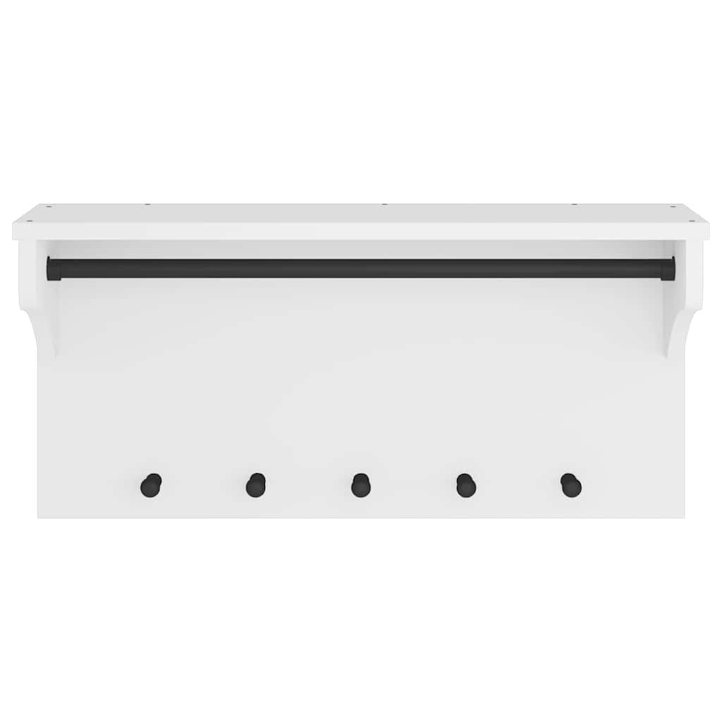 vidaXL SANDNES tömör fenyőfa falra szerelt kabátállvány 87x30x42 cm
