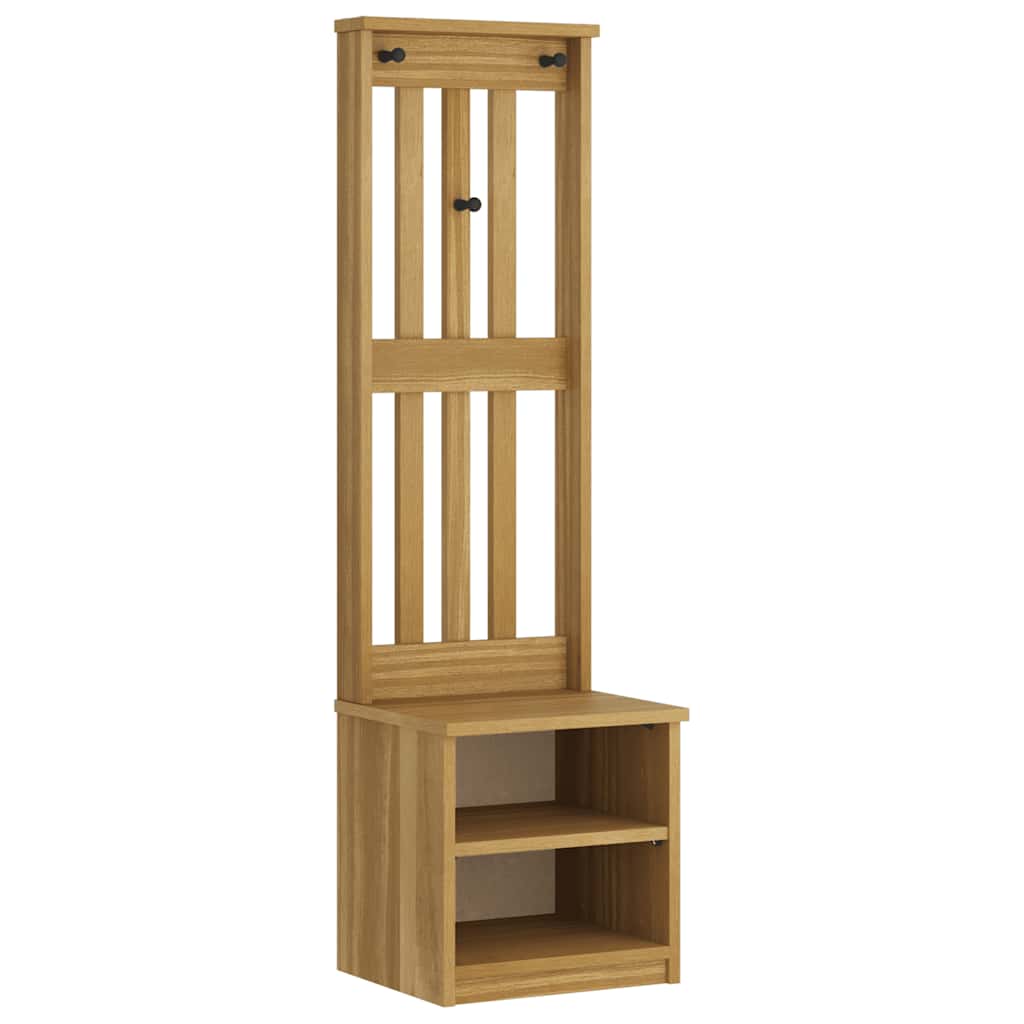 vidaXL Předsíňový strom SANDNES 45x40x159,5 cm Borovicový masiv