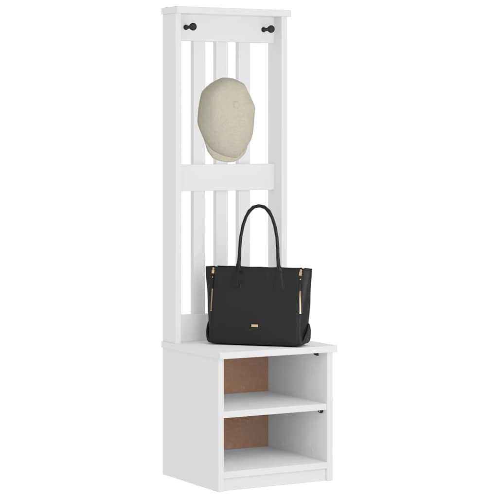 vidaXL Arborele „SANDNES” alb 45x40x159,5 cm lemn masiv de pin