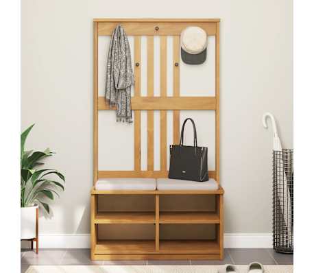 vidaXL Portemanteau SANDNES 87x40x159,5 cm bois massif pin