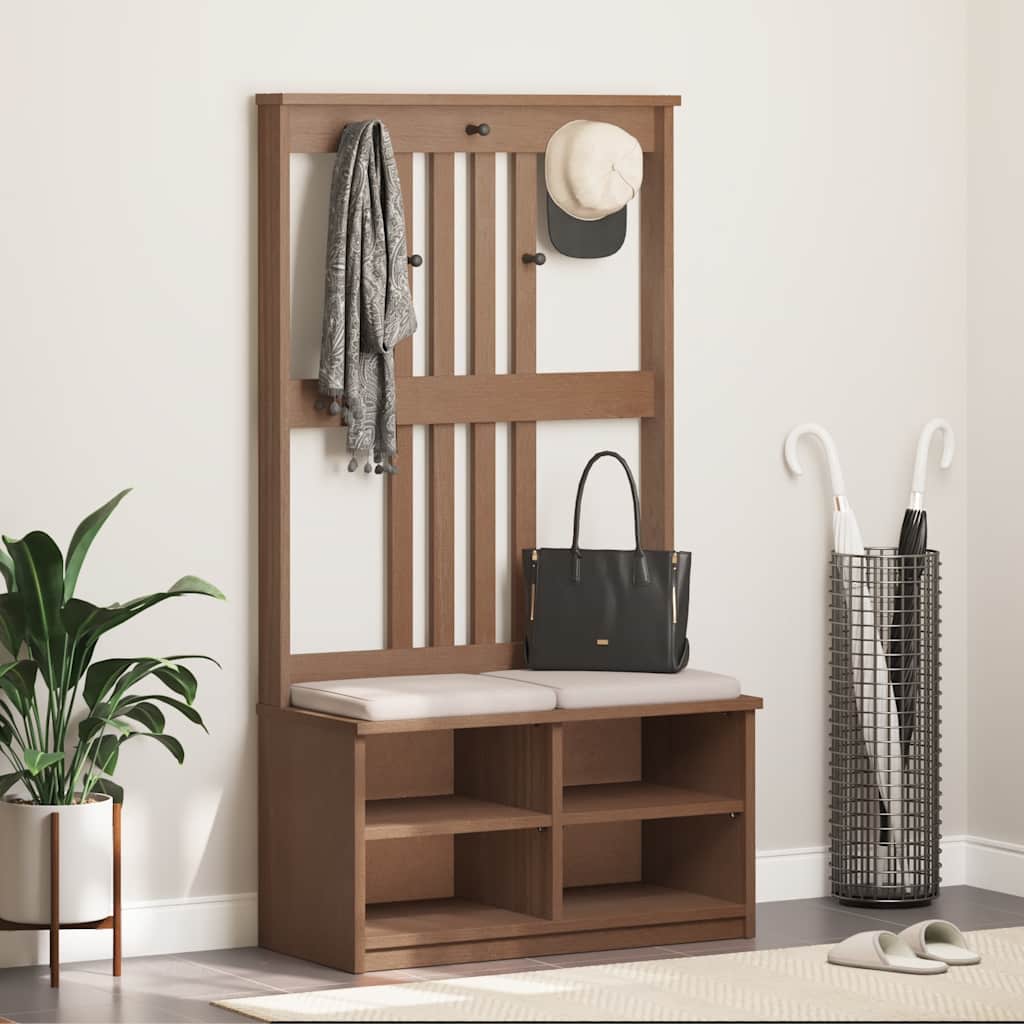 vidaXL Halový strom SANDENS 87x40x159,5 cm masívna borovica