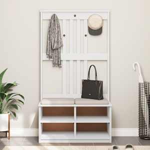 Předsíňový strom SANDNES bílá 87x40x159,5cm Borovicový masiv - obrázek 4