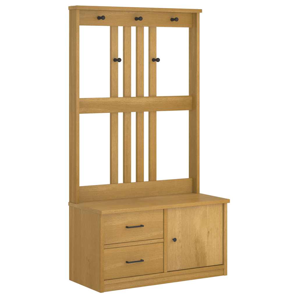 vidaXL Předsíňový strom SANDNES 87x40x159,5cm Borovicový masiv