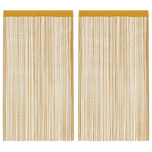 vidaXL n&ouml;&ouml;rkardinad 2 tk kuldsed 100 x 250 cm