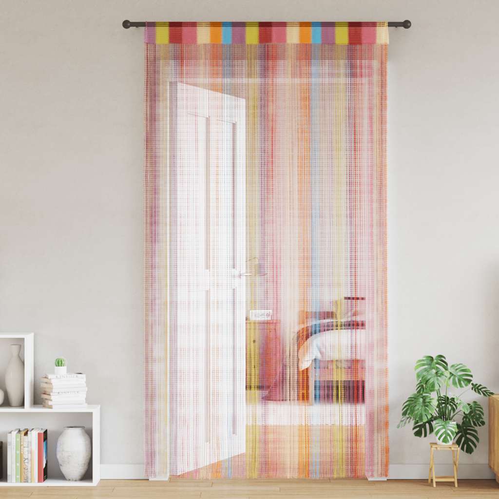 vidaXL Perdele șir 2 buc Multicolor 140x250 cm