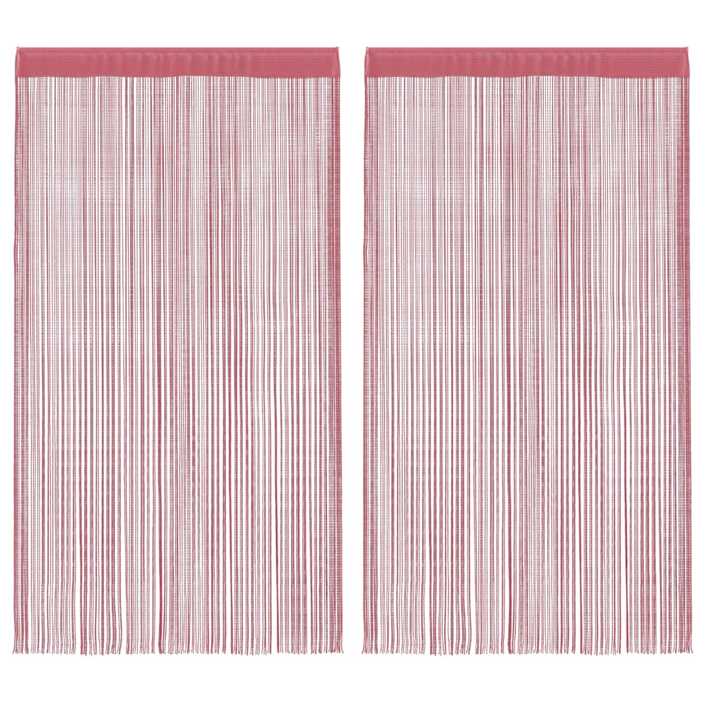 vidaXL String Curtains 2 ks růžová 100x250 cm