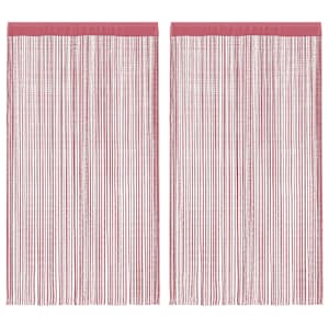 vidaXL n&ouml;&ouml;rkardinad 2 tk, roosa, 140x250 cm