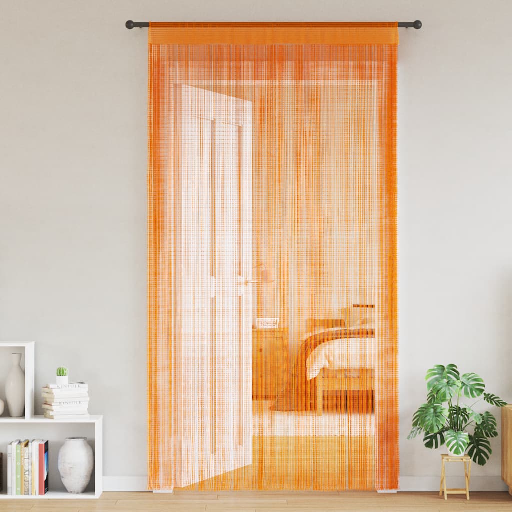 vidaXL Fadenvorhänge 2 Stk. Orange 140x250 cm