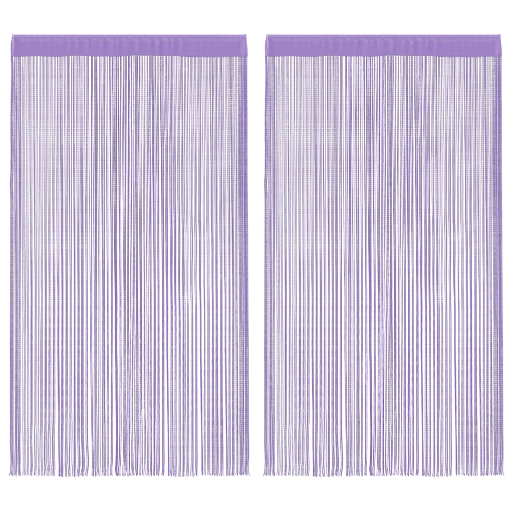 vidaXL String Curtains 2 ks fialová 100x250 cm
