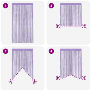 String Curtains 2 ks fialová 100x250 cm - obrázek 6