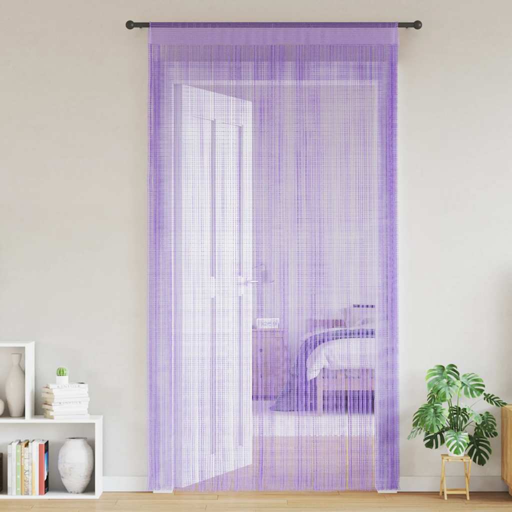 vidaXL Perdele șir 2 buc Violet 100x250 cm