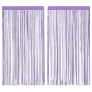 Provázkové záclony 2 ks Fialová 140x250 cm - obrázek 2