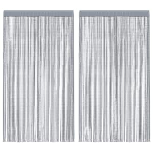 vidaXL n&ouml;&ouml;rkardinad 2 tk, helehall, 100x250 cm