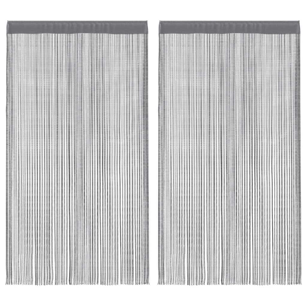 vidaXL String Curtains 2 pcs Anthracite 100x250 cm