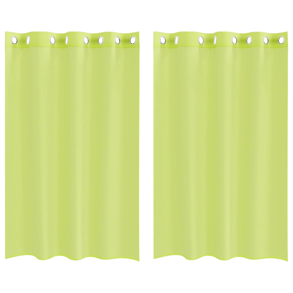 Thumbnail - vidaXL Voile Vorhänge mit Ösen 2 Stk. Apfelgrün 140x175 cm