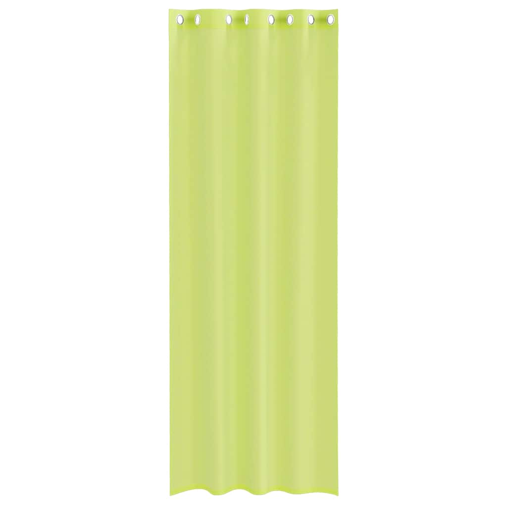 vidaXL Gordijnen Voile met doorvoertules 2 st 140x260 cm appelgroen groen, foto 4