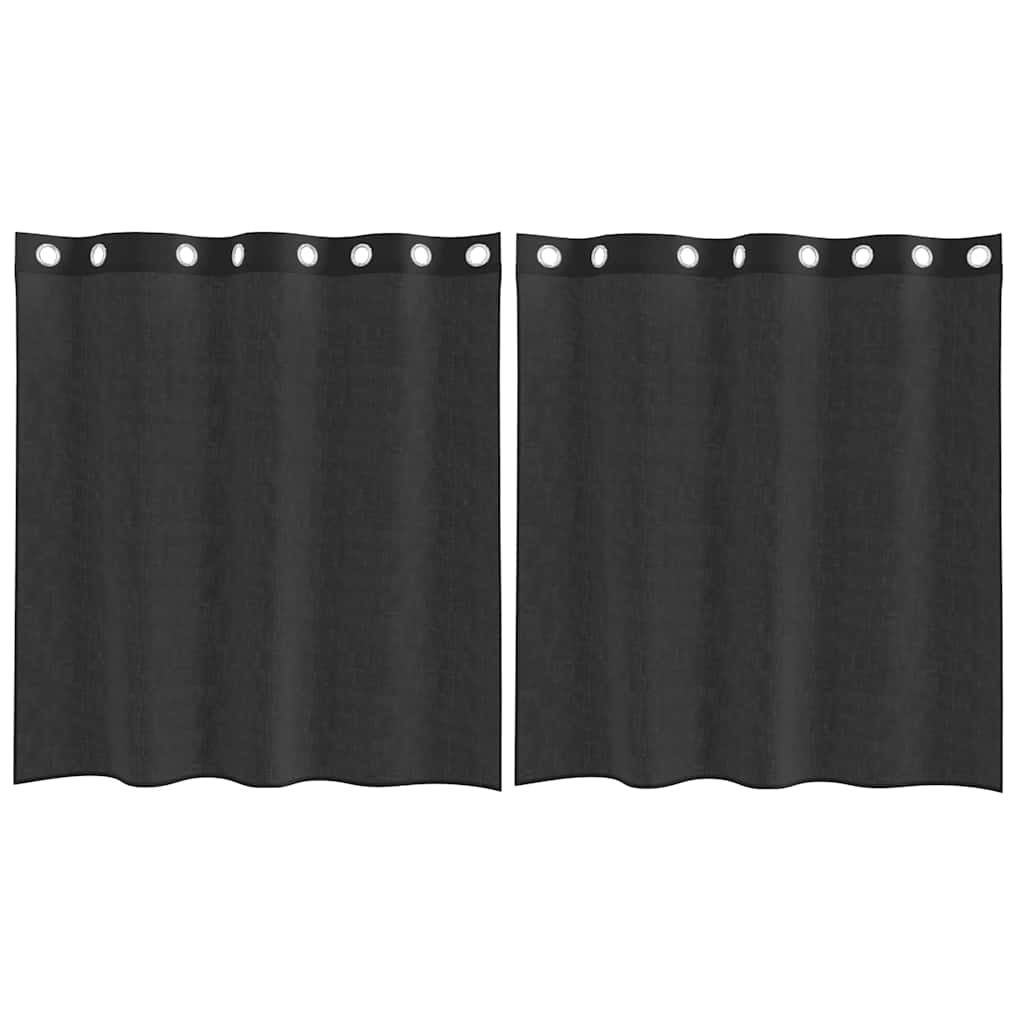vidaXL Voálové závěsy s průchodkami 2 ks černé 140x140 cm