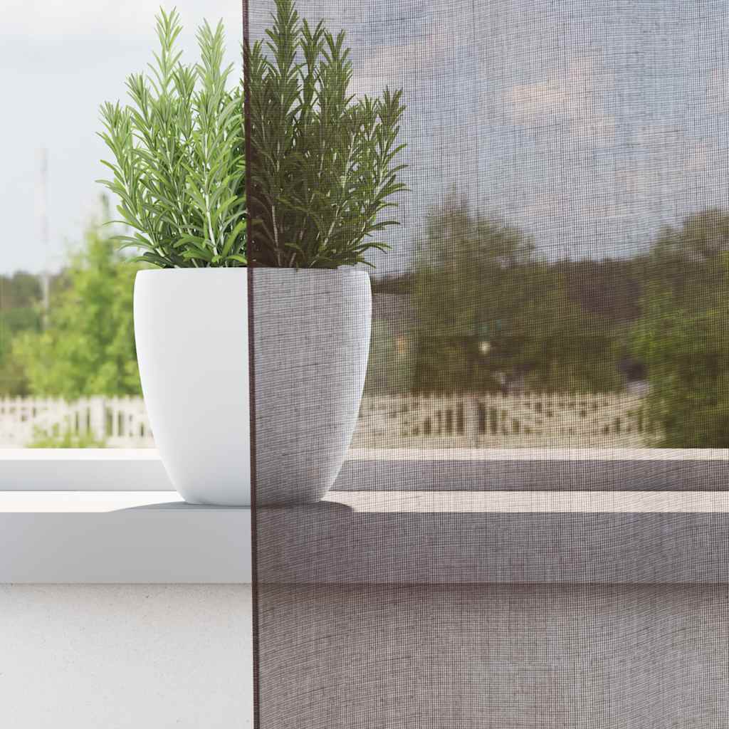 vidaXL 2 db barna fátyolfüggönyök rojtokkal 140x245 cm