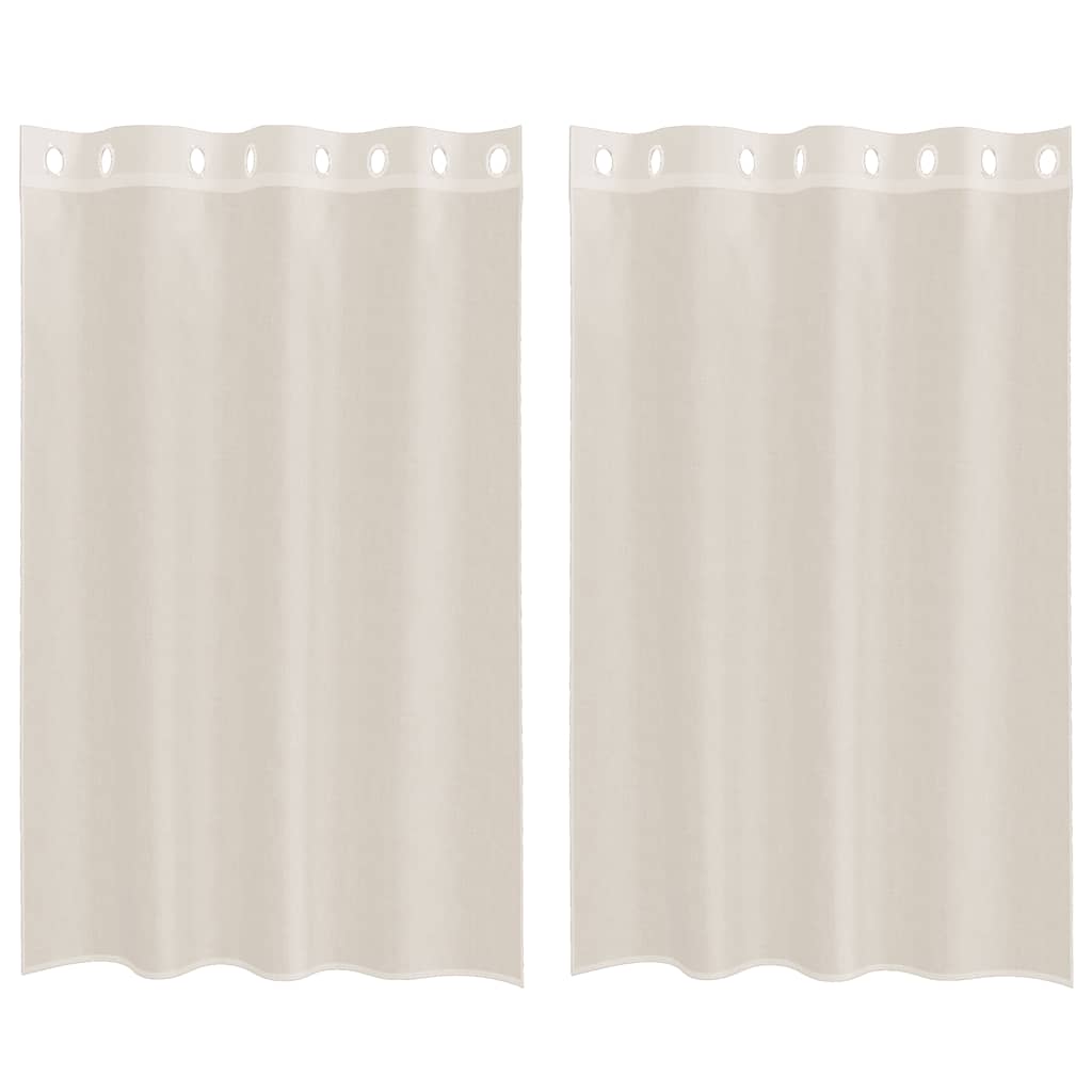 Thumbnail - vidaXL Voile Vorhänge mit Ösen 2 Stk. Creme 140x175 cm