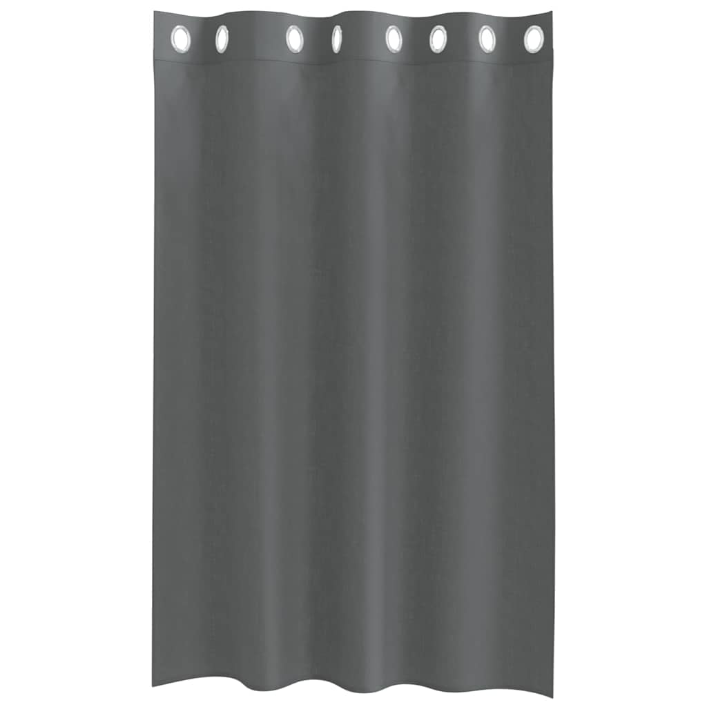 vidaXL Gordijnen voile met doorvoertules 2 st 140x175 cm donkergrijs grijs, foto 4