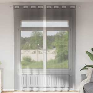Voile zavese z vponkami 2 kosa temno siva 140x260 cm