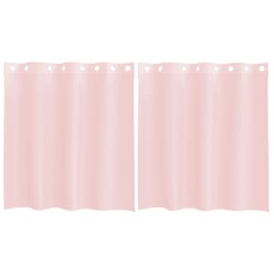 vidaXL r&otilde;ngastihendiga kardinad 2 tk Heleroosa 140x140 cm