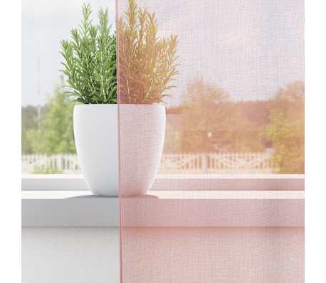 vidaXL Tende in Voile con Occhielli 2 pz Rosa Chiaro 140x140 cm
