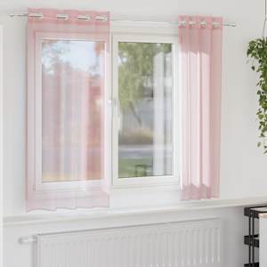 vidaXL r&otilde;ngastihendiga kardinad 2 tk Heleroosa 140x140 cm