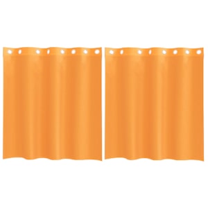 vidaXL r&otilde;ngastihendiga kardinad 2 tk Oranž 140x140 cm