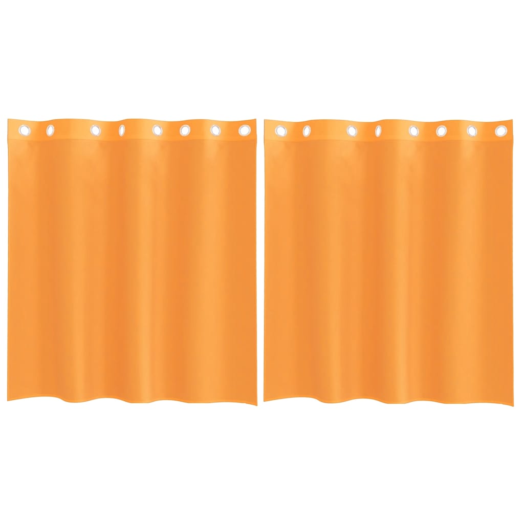 Thumbnail - vidaXL Voile Vorhänge mit Ösen 2 Stk. Orange 140x140 cm